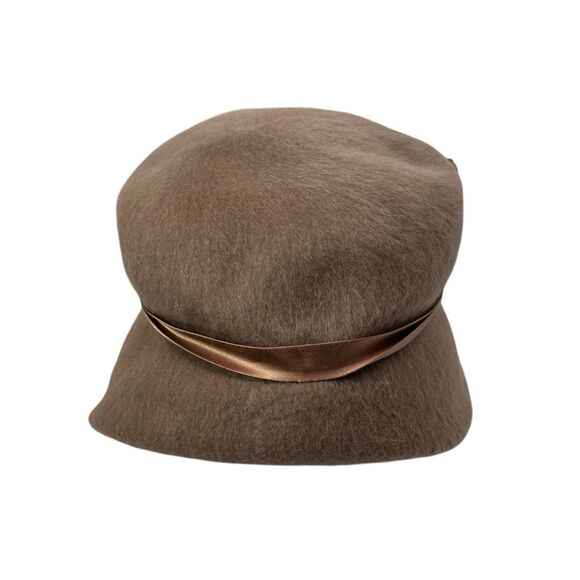 Vintage  Mahara Mohair wool Mid Century modern Ribbon Bow Audrey Hepburn Hat main image 10